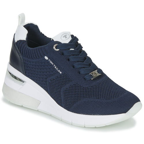 Sko Dame Lave sneakers Tom Tailor 5393808 Marineblå / Hvid