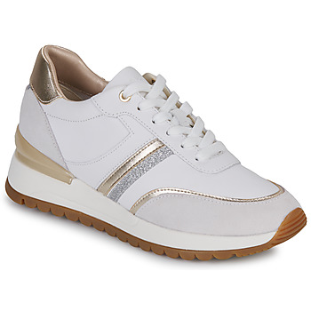 Sko Dame Lave sneakers Geox D DESYA Hvid / Beige / Guld