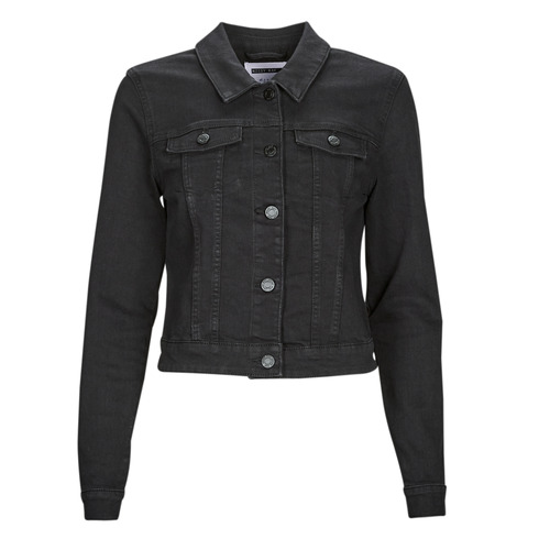 textil Dame Cowboyjakker Noisy May NMDEBRA L/S BLACK DENIM JACKET NOOS Sort / Forvasket / Grå