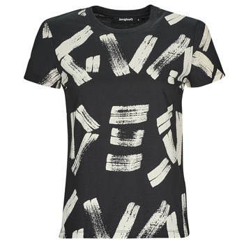 textil Dame T-shirts m. korte ærmer Desigual TS_GLASGOW Sort / Hvid