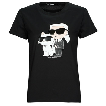 textil Dame T-shirts m. korte ærmer Karl Lagerfeld IKONIK 2.0 T-SHIRT Sort