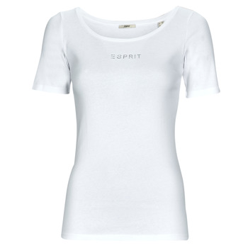 textil Dame T-shirts m. korte ærmer Esprit tshirt sl Hvid