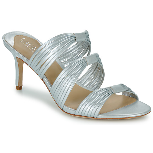 Sko Dame Tøfler Lauren Ralph Lauren LORRAINE-SANDALS-HEEL SANDAL Sølv