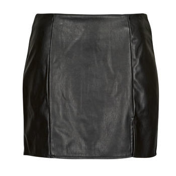 textil Dame Nederdele Only ONLLENI FAUX LEATHER SLIT SKIRT PNT Sort