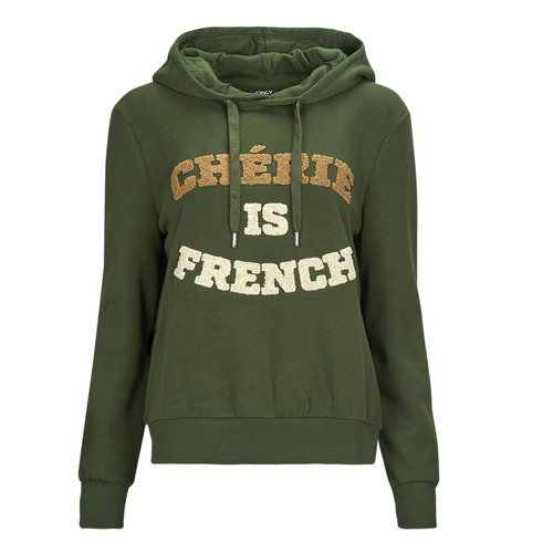 textil Dame Sweatshirts Only ONLJENNI L/S FENCH HOOD CS SWT Kaki