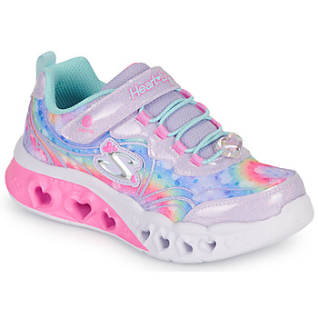 Sko Pige Lave sneakers Skechers FLUTTER HEART LIGHTS Sølv / Pink / Led