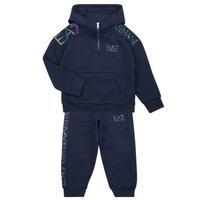 textil Dreng Træningsdragter Emporio Armani EA7 LOGO SERIES TRACKSUIT Marineblå