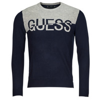 textil Herre Pullovere Guess ALEX LS CN LOGO SWEATER Marineblå