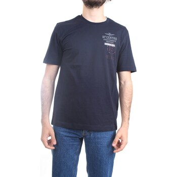 textil Herre T-shirts m. korte ærmer Aeronautica Militare 231TS2089J594 Blå