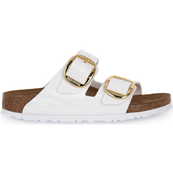 Sko Dame Tøfler Birkenstock ARIZONA WHITE PATENT BIG BUCK CAL S Hvid