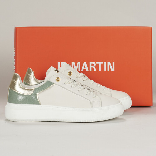 Sko Dame Lave sneakers JB Martin FLORA Nappa / Kridt / Grøn