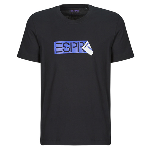 textil Herre T-shirts m. korte ærmer Esprit SUS LOGO TEE Sort