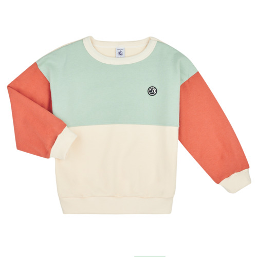 textil Dreng Sweatshirts Petit Bateau MAEL Hvid / Grøn