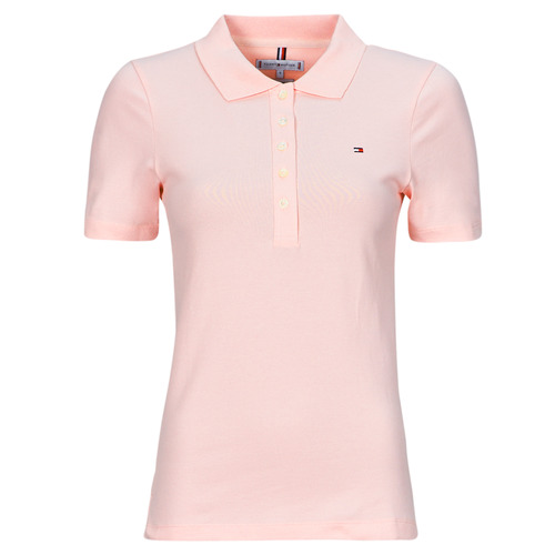 textil Dame Polo-t-shirts m. korte ærmer Tommy Hilfiger 1985 SLIM PIQUE POLO SS Pink