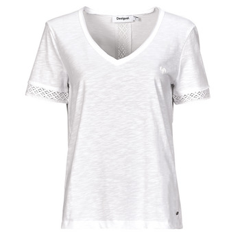 textil Dame T-shirts m. korte ærmer Desigual TS_DAMASCO Hvid