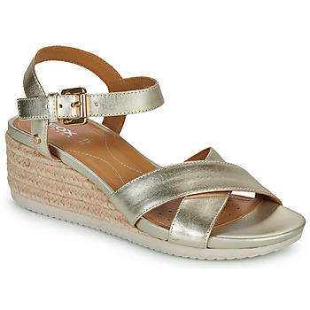 Sko Dame Sandaler Geox D ISCHIA CORDA Guld