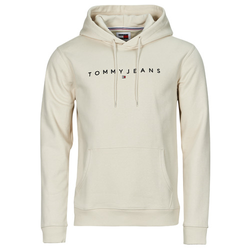 textil Herre Sweatshirts Tommy Jeans TJM REG LINEAR LOGO HOODIE EXT Beige