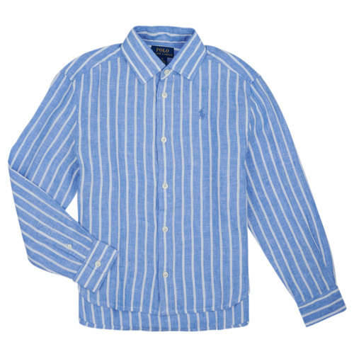 textil Pige Skjorter / Skjortebluser Polo Ralph Lauren LISMORESHIRT-SHIRTS-BUTTON FRONT SHIRT Flerfarvet