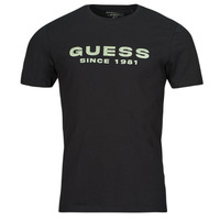 textil Herre T-shirts m. korte ærmer Guess CN GUESS LOGO Sort