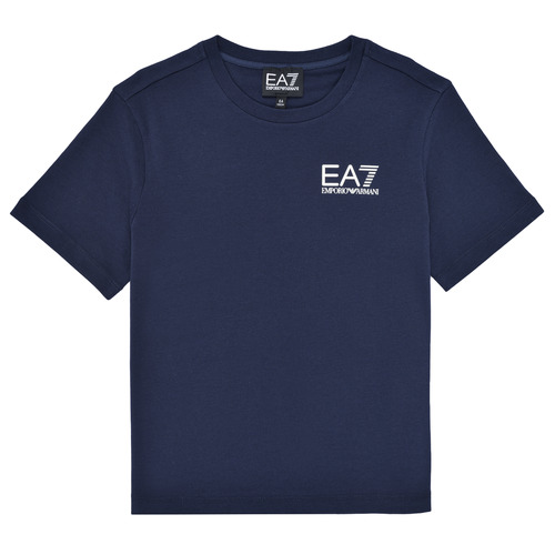 textil Dreng T-shirts m. korte ærmer Emporio Armani EA7 TSHIRT 8NBT51 Marineblå