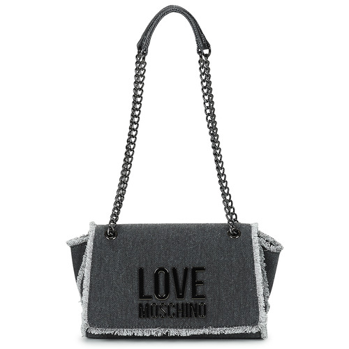 Tasker Dame Skuldertasker Love Moschino DENIM JC4371PP0I Grå