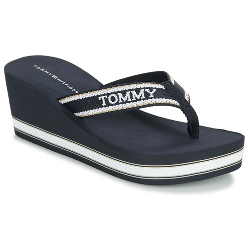 Sko Dame Klipklapper
 Tommy Hilfiger HILFIGER WEDGE BEACH SANDAL Marineblå