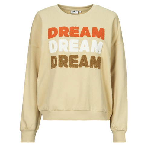 textil Dame Sweatshirts Only ONLCLOTILDE Beige