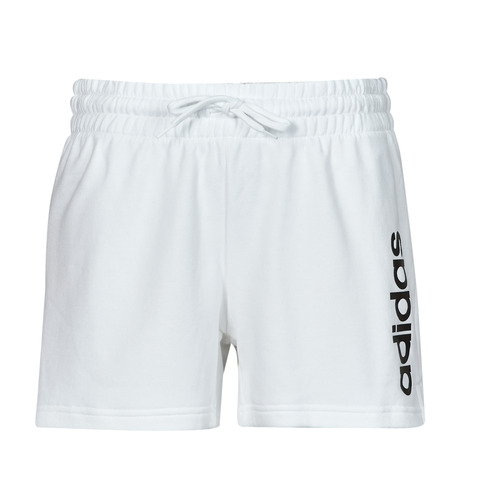 textil Dame Shorts Adidas Sportswear W LIN FT SHO Hvid / Sort