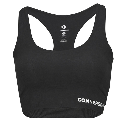 textil Dame Sports-BH Converse WORDMARK BRA TOP CONVERSE BLACK Sort