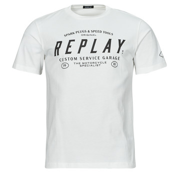 textil Herre T-shirts m. korte ærmer Replay M6840-000-2660 Hvid