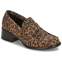 Sko Dame Mokkasiner JB Martin LOLIE Gylden / Velours / Leopard