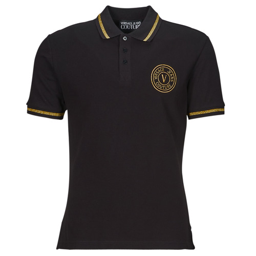 textil Herre Polo-t-shirts m. korte ærmer Versace Jeans Couture 76GAGT02 Sort