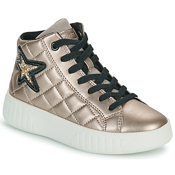 Sko Pige Høje sneakers Geox J MIKIROSHI GIRL Guld / Sort