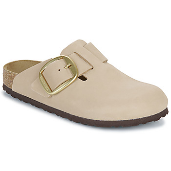 Sko Dame Træsko Birkenstock Boston Big Buckle LENB Sandcastle Beige