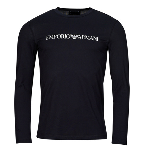 textil Herre Langærmede T-shirts Emporio Armani 8N1TN8 Blå / Mørk