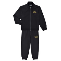 textil Dreng Træningsdragter Emporio Armani EA7 CORE ID TRACKSUIT 8NBV51 Sort / Guld