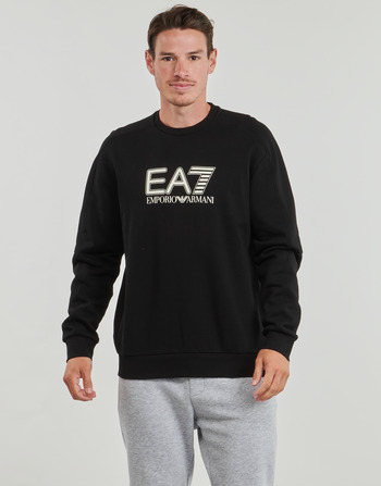 textil Herre Sweatshirts Emporio Armani EA7 VISIBILITY SWEATSHIRT Sort / Hvid