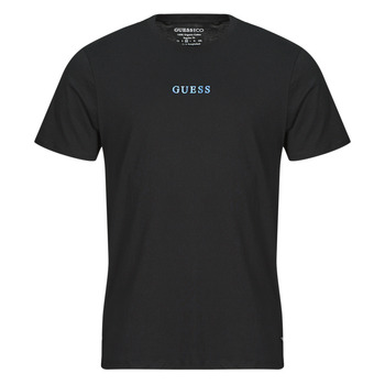 textil Herre T-shirts m. korte ærmer Guess SS BSC PAINTED QUATTRO G TEE Sort