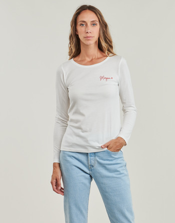 textil Dame Langærmede T-shirts Morgan TMATEO Hvid / Rød