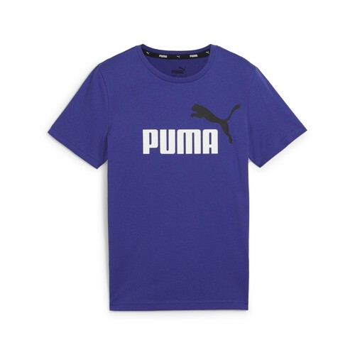 textil Dreng T-shirts m. korte ærmer Puma ESS+ 2 COL LOGO TEE Violet