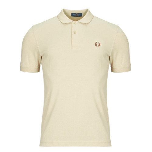 textil Herre Polo-t-shirts m. korte ærmer Fred Perry PLAIN Beige