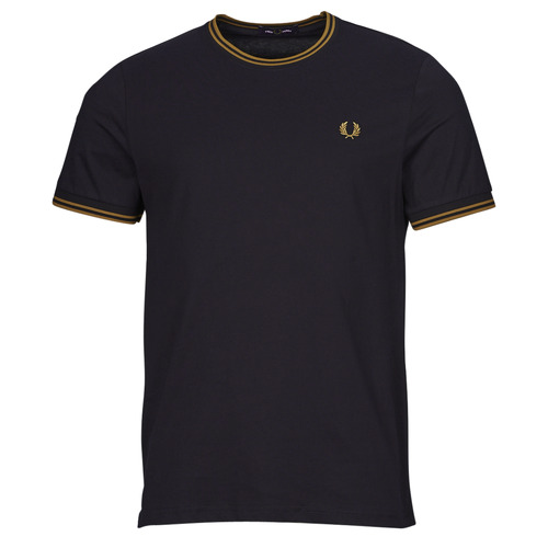 textil Herre T-shirts m. korte ærmer Fred Perry TWIN TIPPED Marineblå