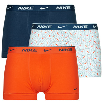 Undertøj Herre Trunks Nike EVERYDAY COTTON STRETCH X3 Blå / Orange / Hvid