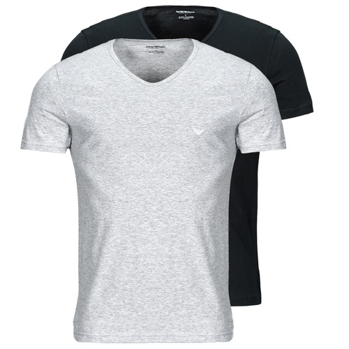 textil Herre T-shirts m. korte ærmer Emporio Armani CC722-111648 Sort / Grå