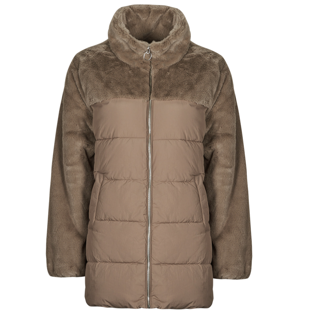 textil Dame Dynejakker Only ONLWANJA FUR PUFFER MIX COAT CC OTW Brun