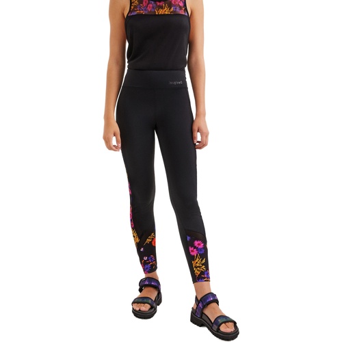 textil Dame Leggings Desigual LEGGING FOOTBALL 22SWKK03 Sort