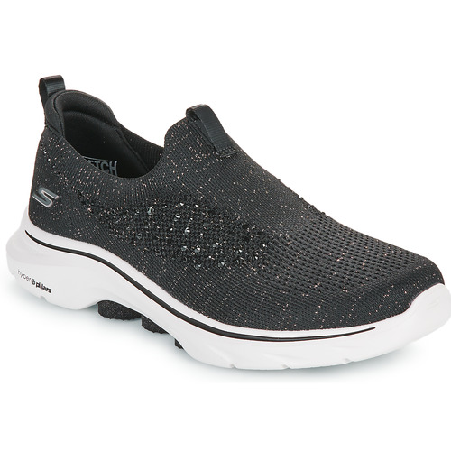 Sko Dame Slip-on Skechers HAND FREE SLIP-INS GO WALK 7 Sort / Sølv