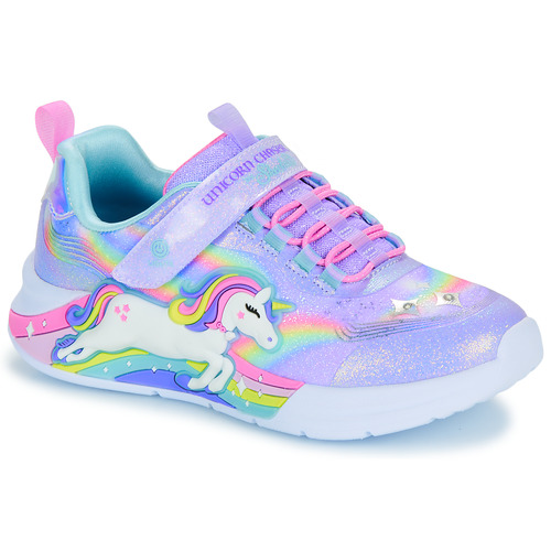 Sko Pige Lave sneakers Skechers UNICORN CHASER Violet / Flerfarvet