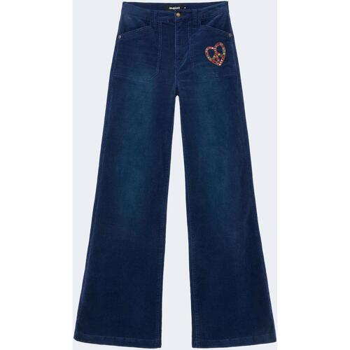 textil Dame Løstsiddende bukser / Haremsbukser Desigual PANT MYHEART 21WWPN05 Blå