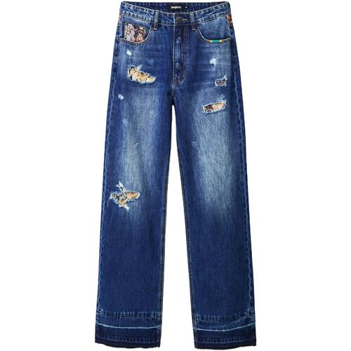 textil Dame Lige jeans Desigual DENIM XENIA 22WWDD41 Blå